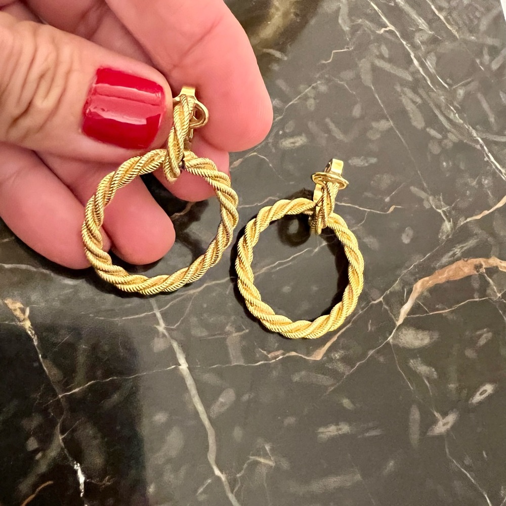 Trifari vintage hoops